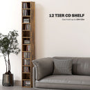 HOMCOM 204 CD Storage Tower Tall Bookcase Bookshelf With Cubes