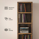 HOMCOM 204 CD Storage Tower Tall Bookcase Bookshelf With Cubes