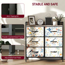 HOMCOM 6-Drawer Chest of Drawers, Fabric Dresser with Open Shelf