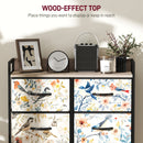 HOMCOM 6-Drawer Chest of Drawers, Fabric Dresser with Open Shelf