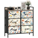 HOMCOM 6-Drawer Chest of Drawers, Fabric Dresser with Open Shelf