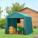 Outsunny Outdoor Garden Storage Shed Waterproof Bike Tent  W/ Zipper Doors