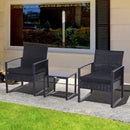 Outsunny Rattan Bistro Set - Black