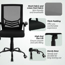Vinsetto Mesh Swivel Office Chair Task Computer Chair w/ Lumbar Support, Black