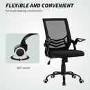 Vinsetto Mesh Swivel Office Chair Task Computer Chair w/ Lumbar Support, Black