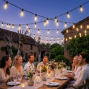 HOMCOM 50 LED Curtain Lights, IP44 Waterproof Fairy Curtain Lights, Warm White