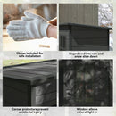 Outsunny 5' X 3' Garden Shed W/ Floor, Lockable Door, Window And Vent, Dark Grey