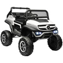 HOMCOM 12V Licensed Mercedes-Benz Unimog, Kids Electric Ride On Car - White