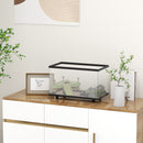 PawHut Turtle Tank 28L Glass Turtle Aquarium w/ Easy Drainage, 45 x 25 x 29cm