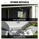 Outsunny 4+1 Burner Gas BBQ Grill with Side Burner, 50000 BTU Gas Grill