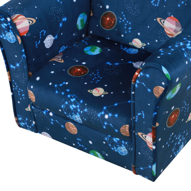 HOMCOM Children's Planet-Themed Armchair - Blue