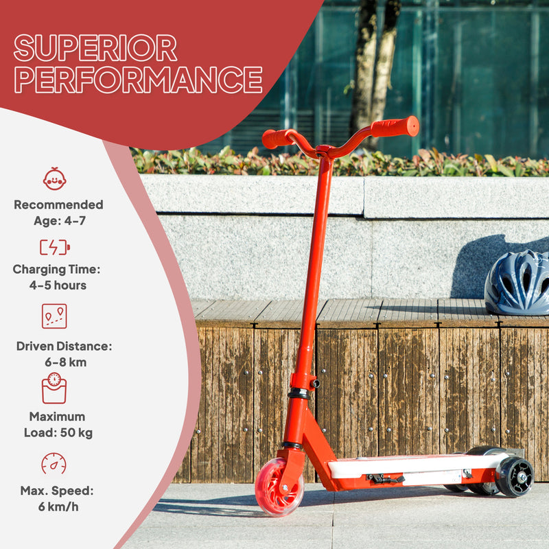 AIYAPLAY Electric Scooter for Kids 4-7, with Auxiliary Rear Wheels