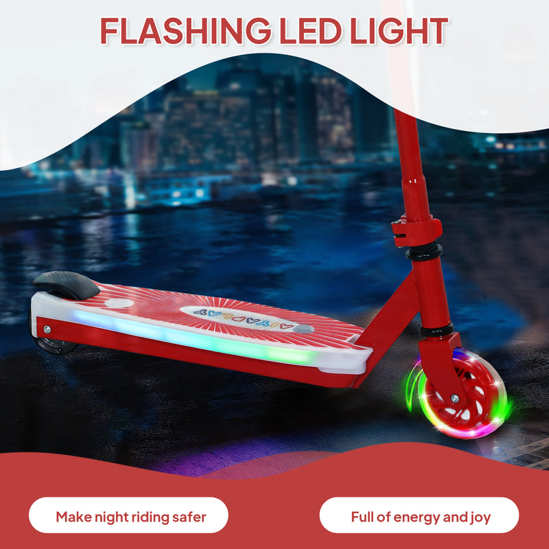 AIYAPLAY Electric Scooter for Kids 4-7, with Auxiliary Rear Wheels