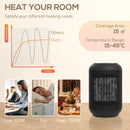 HOMCOM Ceramic Electric Heater, 1500W Fan Space Heater, Black