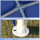 Outsunny Garden Gazebo Marquee Party Tent Wedding Canopy Patio Blue 2.7 X 2.7m