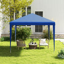 Outsunny Garden Gazebo Marquee Party Tent Wedding Canopy Patio Blue 2.7 X 2.7m
