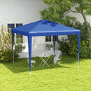 Outsunny Garden Gazebo Marquee Party Tent Wedding Canopy Patio Blue 2.7 X 2.7m