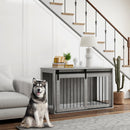 PawHut Dog Crate Furniture with Removable Cushion for XL-sized Dogs - Grey