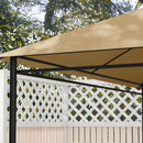 Outsunny 3 x 4m Gazebo Canopy Replacement Gazebo Roof Cover, Khaki