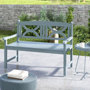 Outsunny 2-Seater Wooden Garden Bench Outdoor Patio Loveseat Grey