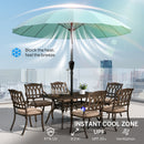 Outsunny 2m Shanghai Garden Parasol Umbrella, Outdoor Sun Shade, Turquoise