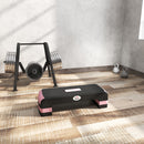 HOMCOM Aerobic Step Three-Level Adjustable Exercise Stepper,