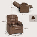 HOMCOM Electric Massage Recliner Armchair with Heat, Reclining Chair, Brown