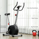 SPORTNOW Exercise Bike with Heart Rate Sensor for Home Use, Grey