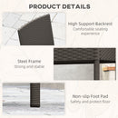 Outsunny Rattan Garden Chairs With Cushion, Wicker Dining Chairs, Grey