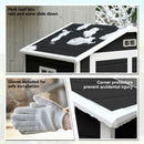 Outsunny Garden Shed 6'x4.5' Plastic Tool Storage House w/ Lockable Double Doors