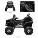 HOMCOM 12V Licensed Mercedes-Benz Unimog, Kids Electric Ride on Car - Black
