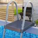 Outsunny Rectangle Above Ground Swimming Pool with Pump and Ladder, Blue