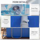 Outsunny Rectangle Above Ground Swimming Pool with Pump and Ladder, Blue