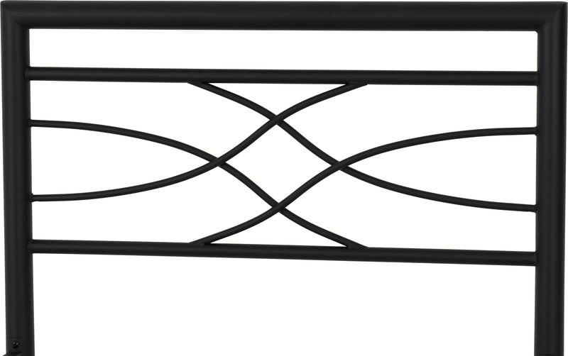 KELLY 3' SINGLE BED - BLACK