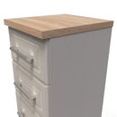 Kingston Ready Assembled 5 Drawer Tallboy in Kashmir Ash & Modern Oak