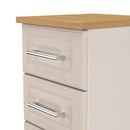 Kingston Ready Assembled 5 Drawer Tallboy in Kashmir Ash & Modern Oak