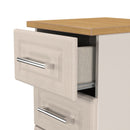 Kingston Ready Assembled 5 Drawer Tallboy in Kashmir Ash & Modern Oak
