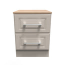 Kingston Ready Assembled 2 Drawer Bedside Cabinet in Kashmir Ash & Modern Oak