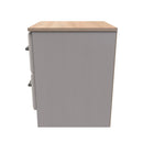 Kingston Ready Assembled 2 Drawer Bedside Cabinet in Kashmir Ash & Modern Oak