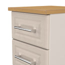 Kingston Ready Assembled 2 Drawer Bedside Cabinet in Kashmir Ash & Modern Oak