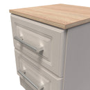 Kingston Ready Assembled 2 Drawer Bedside Cabinet in Kashmir Ash & Modern Oak