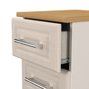 Kingston Ready Assembled 2 Drawer Bedside Cabinet in Kashmir Ash & Modern Oak