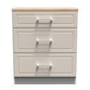Kingston Ready Assembled 3 Drawer Deep Chest in Kashmir Ash & Modern Oak
