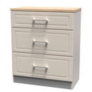 Kingston Ready Assembled 3 Drawer Deep Chest in Kashmir Ash & Modern Oak