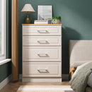 Kingston Ready Assembled 4 Drawer Deep Chest in Kashmir Ash & Modern Oak