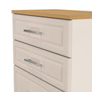 Kingston Ready Assembled 4 Drawer Deep Chest in Kashmir Ash & Modern Oak