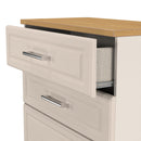Kingston Ready Assembled 4 Drawer Deep Chest in Kashmir Ash & Modern Oak