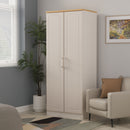 Kingston Ready Assembled 2 Door Wardrobe in Kashmir Ash & Modern Oak