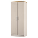 Kingston Ready Assembled 2 Door Wardrobe in Kashmir Ash & Modern Oak