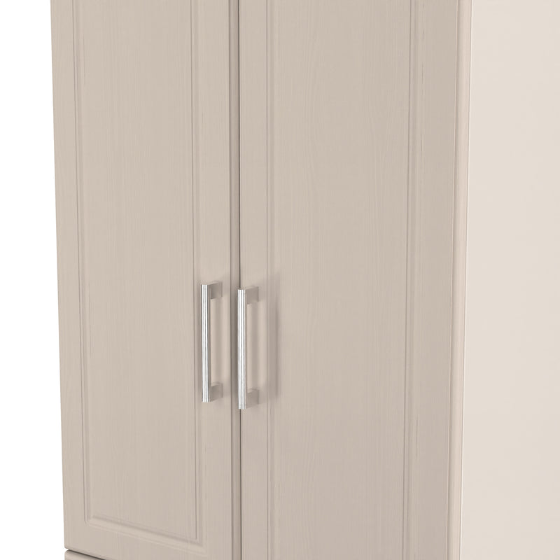 Kingston Ready Assembled 2 Door 2 Drawer Wardrobe in Kashmir Ash & Modern Oak